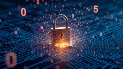 3D digital lock breaking symbolizing how hackers exploit weak passwords in cybersecurity