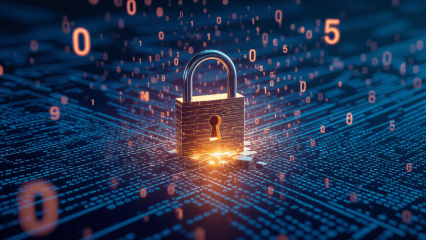 3D digital lock breaking symbolizing how hackers exploit weak passwords in cybersecurity